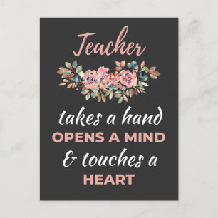 Postal El Profesor Toma Una Mano Abre La Mente