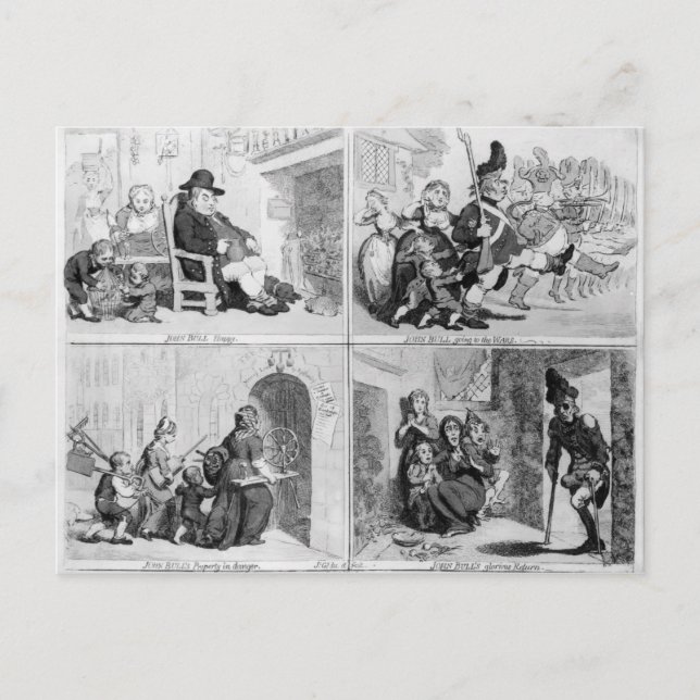 Postal El progreso de John Bull (Anverso)