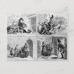 Postal El progreso de John Bull