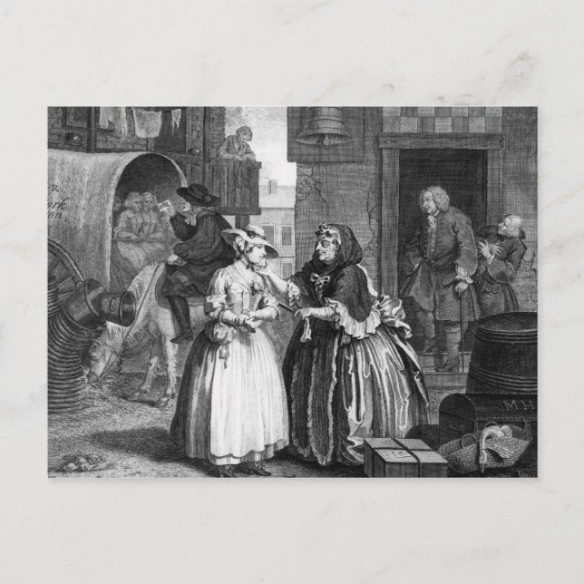 Postal El progreso de un Harlot (Anverso)