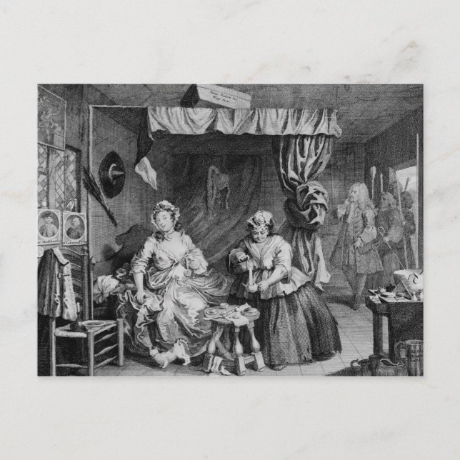 Postal El progreso de un Harlot (Anverso)