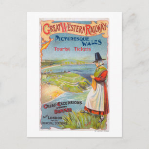 Postal El promo de Great Western Railray viaja a País de
