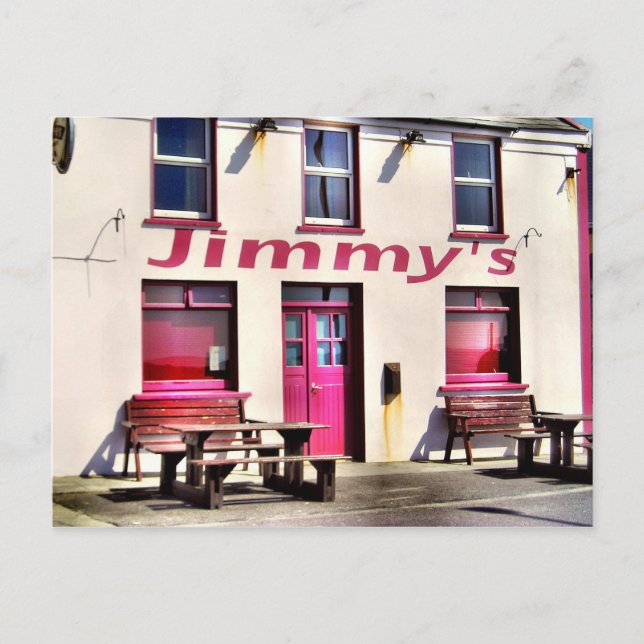 Postal El pub irlandés de Jimmy (Anverso)