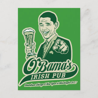Postal El pub irlandés de Obama