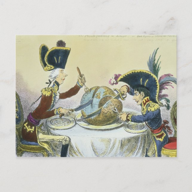 Postal El pudín de ciruelas en peligro, 1805 (Anverso)