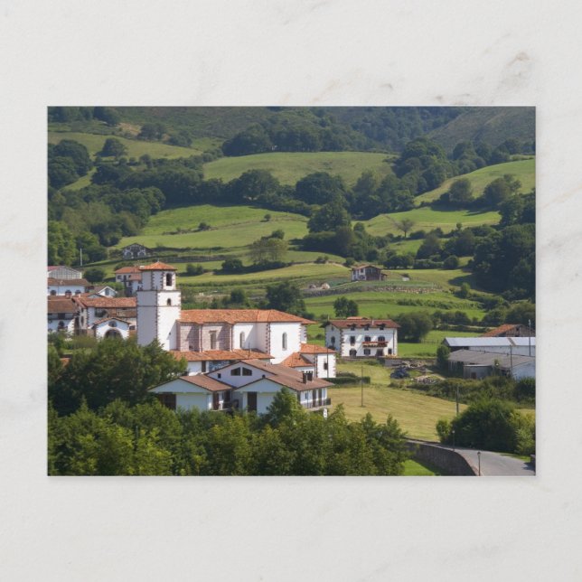 Postal El pueblo de Amaiur en el valle de Baztan (Anverso)