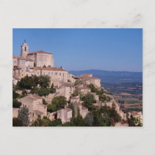 Postal El pueblo en la cima de la colina de Gordes