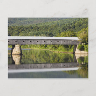 Postal El puente cubierto Windsor-Cornish atraviesa el