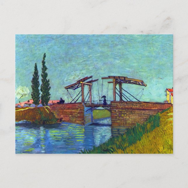 Postal El puente de Anglois en Arles de Vincent van Gogh (Anverso)