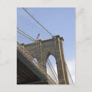 Postal El puente de Brooklyn en la ciudad de Nueva York,