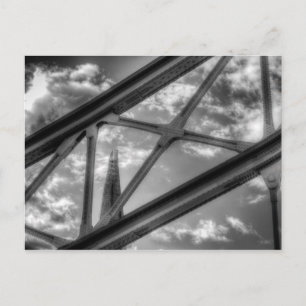 Postal El puente de la torre y el barrio