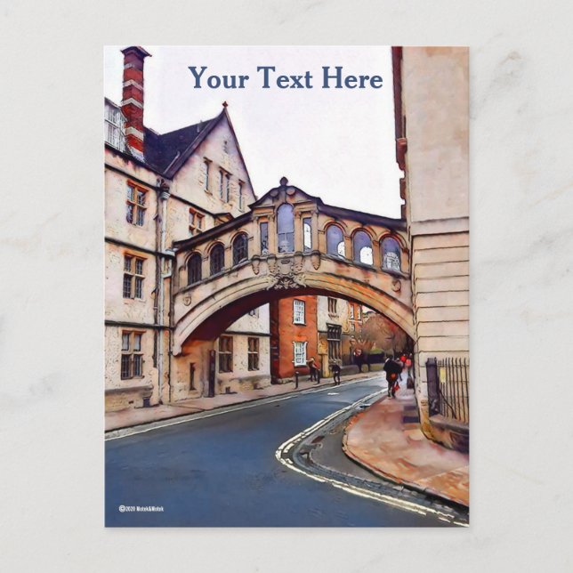 Postal El puente de los suspiros - Oxford (Anverso)