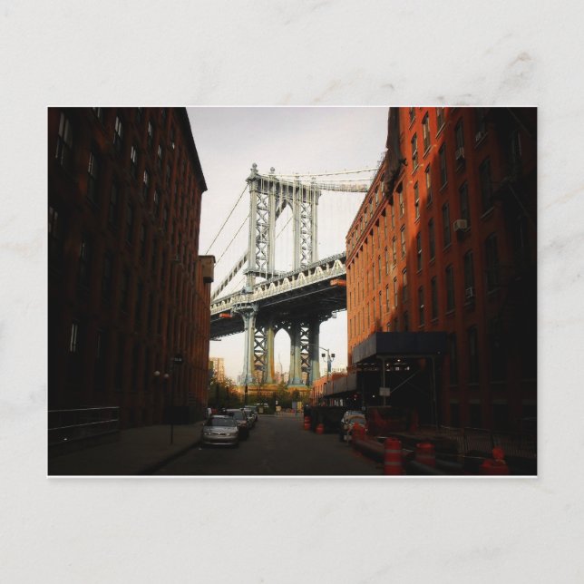 Postal El puente de Manhattan, A Street View (Anverso)