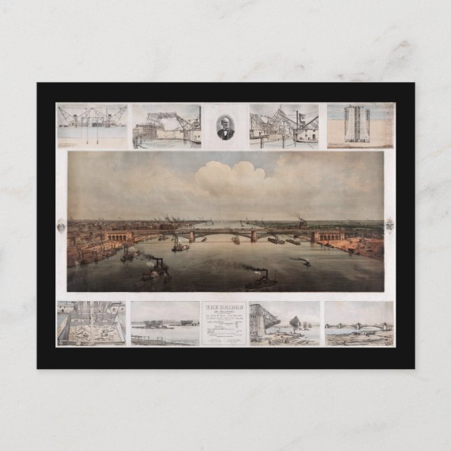 Postal El puente de St. Louis Missouri (Anverso)