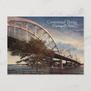Postal El puente del centenario en Davenport, Iowa