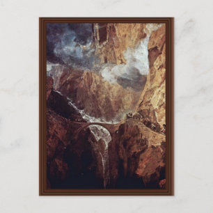 Postal El Puente Del Diablo San Gotthard Por Turner Josep