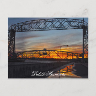 Postal El puente del elevador Duluth Minnesota