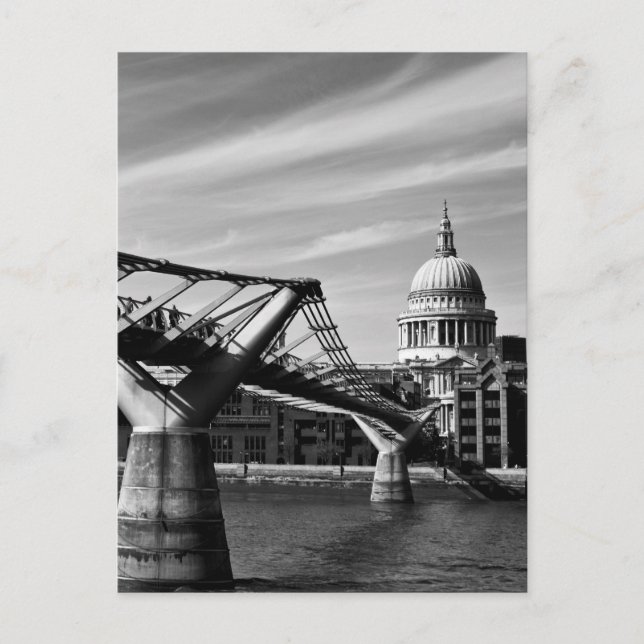 Postal El puente del milenio (Anverso)