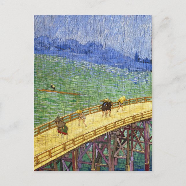 Postal El puente en la bella arte de Vincent van Gogh de (Anverso)