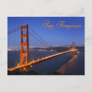 Postal El puente Golden Gate al atardecer