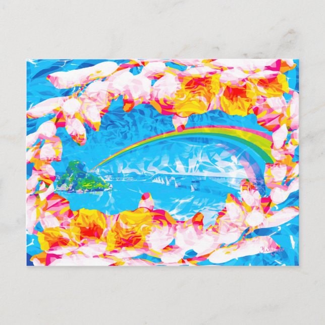 Postal El puente hacia el mañana (Anverso)