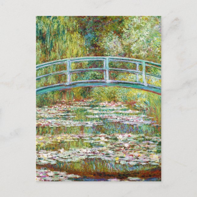 Postal El puente japonés Claude Monet de 1899 (Anverso)