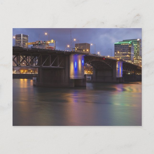 Postal El puente Morrison sobre el río Willamette (Anverso)