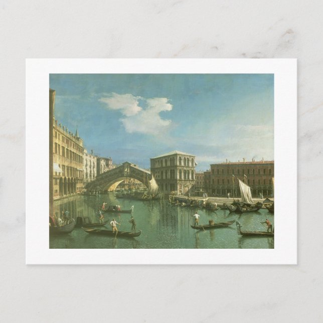 Postal El puente Rialto, Venecia (Anverso)