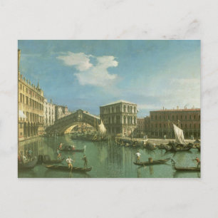 Postal El puente Rialto, Venecia