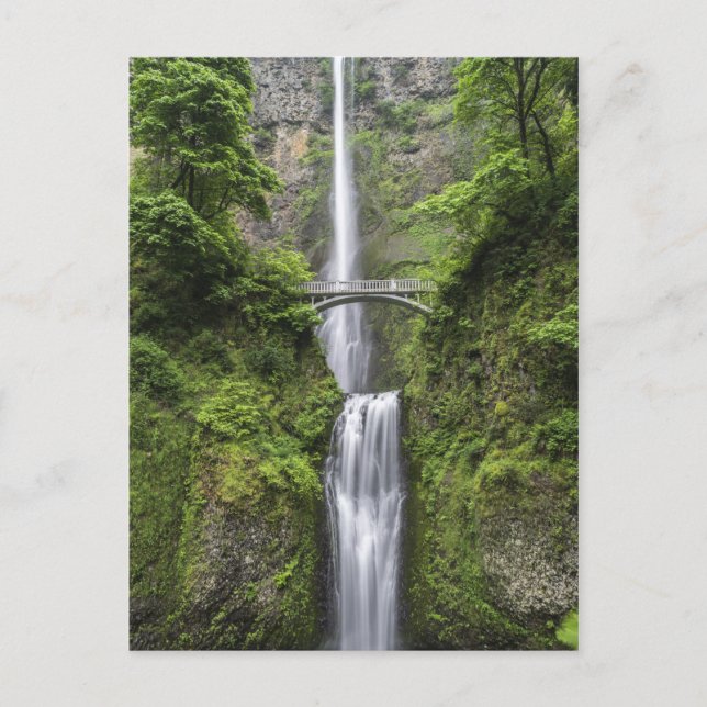 Postal El puente sobre el paisaje de las cataratas (Anverso)