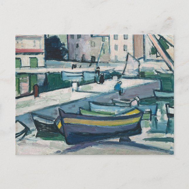 Postal El puerto, Cassis | Samuel John Peploe (Anverso)