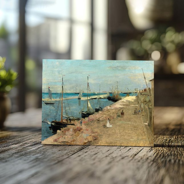 Postal El puerto de Cherburgo | Berthe Morisot (Subido por el creador)