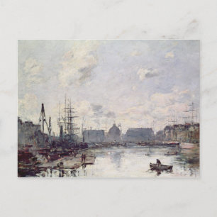 Postal El Puerto de Comercio, Le Havre, 1892