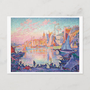 Postal El puerto de Saint-Tropez, Signac
