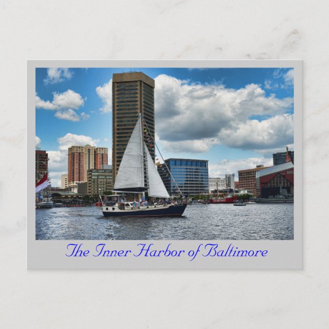 Postal El puerto interior de Baltimore (Anverso)