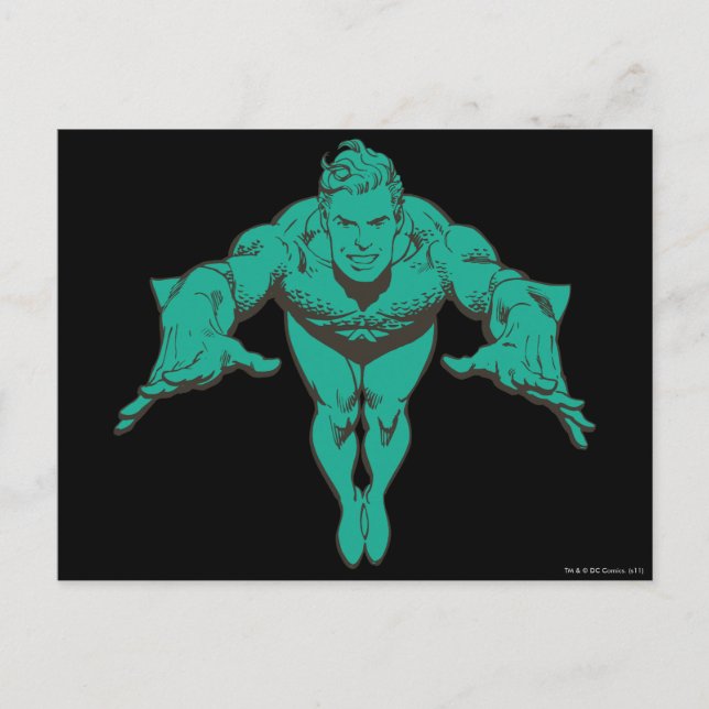 Postal El pulmón de Aquaman hacia adelante - Verde azulad (Anverso)