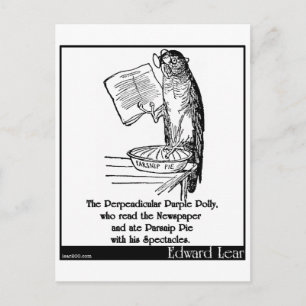 Postal El púrpura perpendicular polly