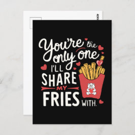 Postal El que voy a compartir mis papas con divertidos Sa