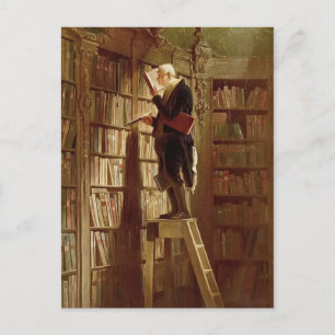 Postal El ratón de biblioteca
