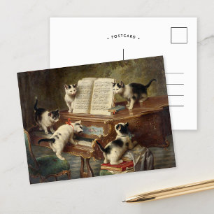 Postal El Recital de los Gatitos   Carl Reichert