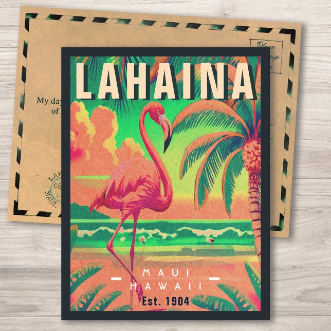 Postal El recuerdo de Lahaina Maui Hawaii Flamingo de los (Subido por el creador)