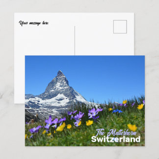 Postal El recuerdo de viajes Matterhorn Swiss