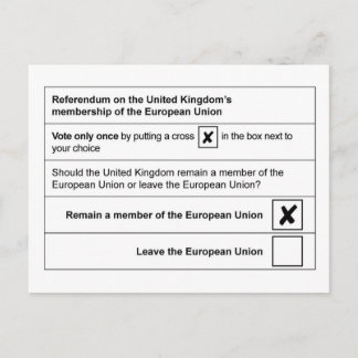 Postal El referéndum permanece en la UE