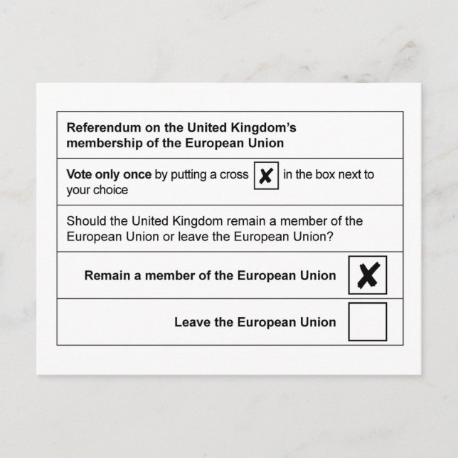 Postal El referéndum permanece en la UE (Anverso)