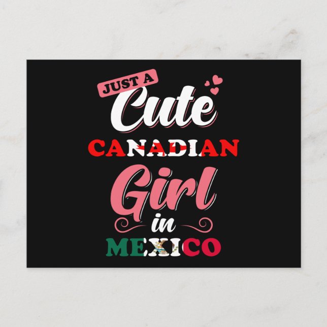 Postal El regalo de Chica de Canadá México dice (Anverso)