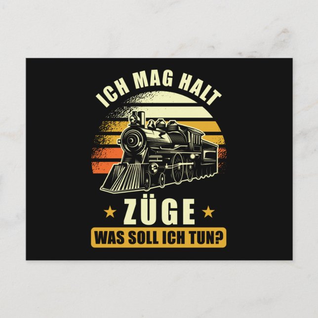 Postal El regalo del Ironbahner de tren dice gracioso (Anverso)