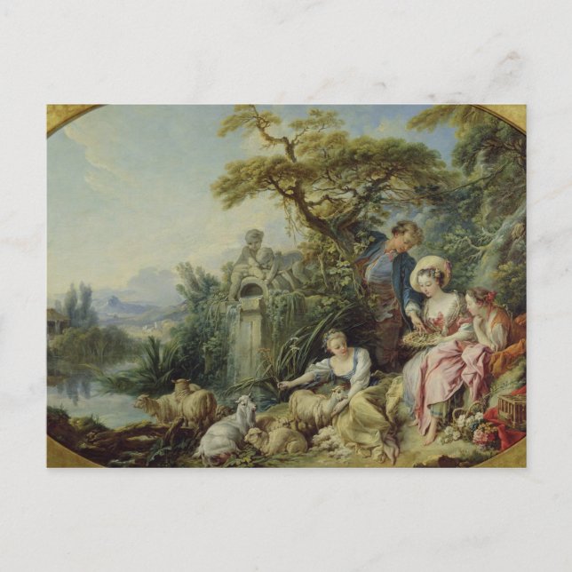 Postal El regalo del pastor o, el nido (Anverso)