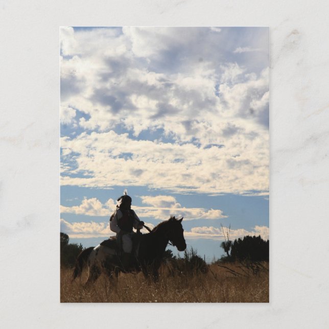 Postal "El regreso al campamento" (Anverso)