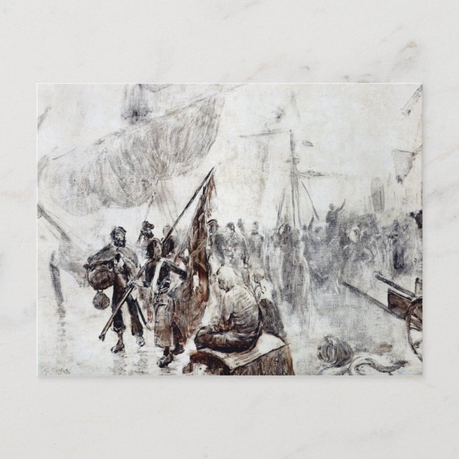 Postal El regreso de los corsarios (Anverso)