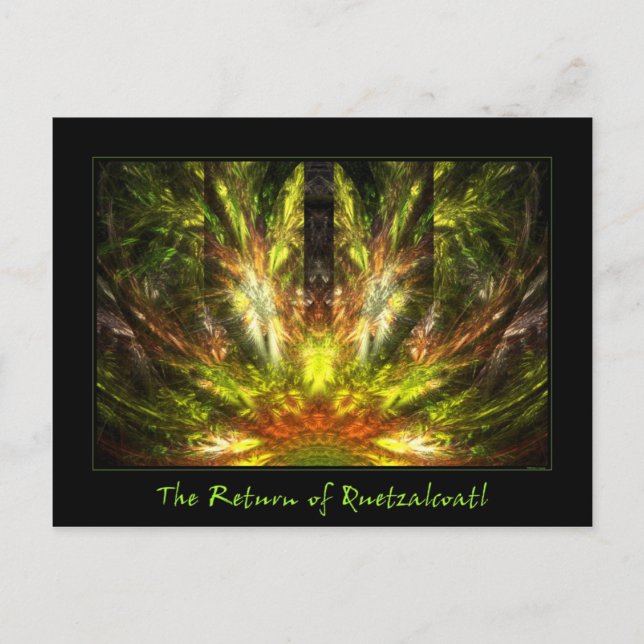 Postal El regreso de Quetzalcoatl (Anverso)